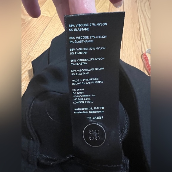 Anthropologie Maeve black slit-front hem Ponte knit flared pant women’s size 4 - Picture 14 of 15